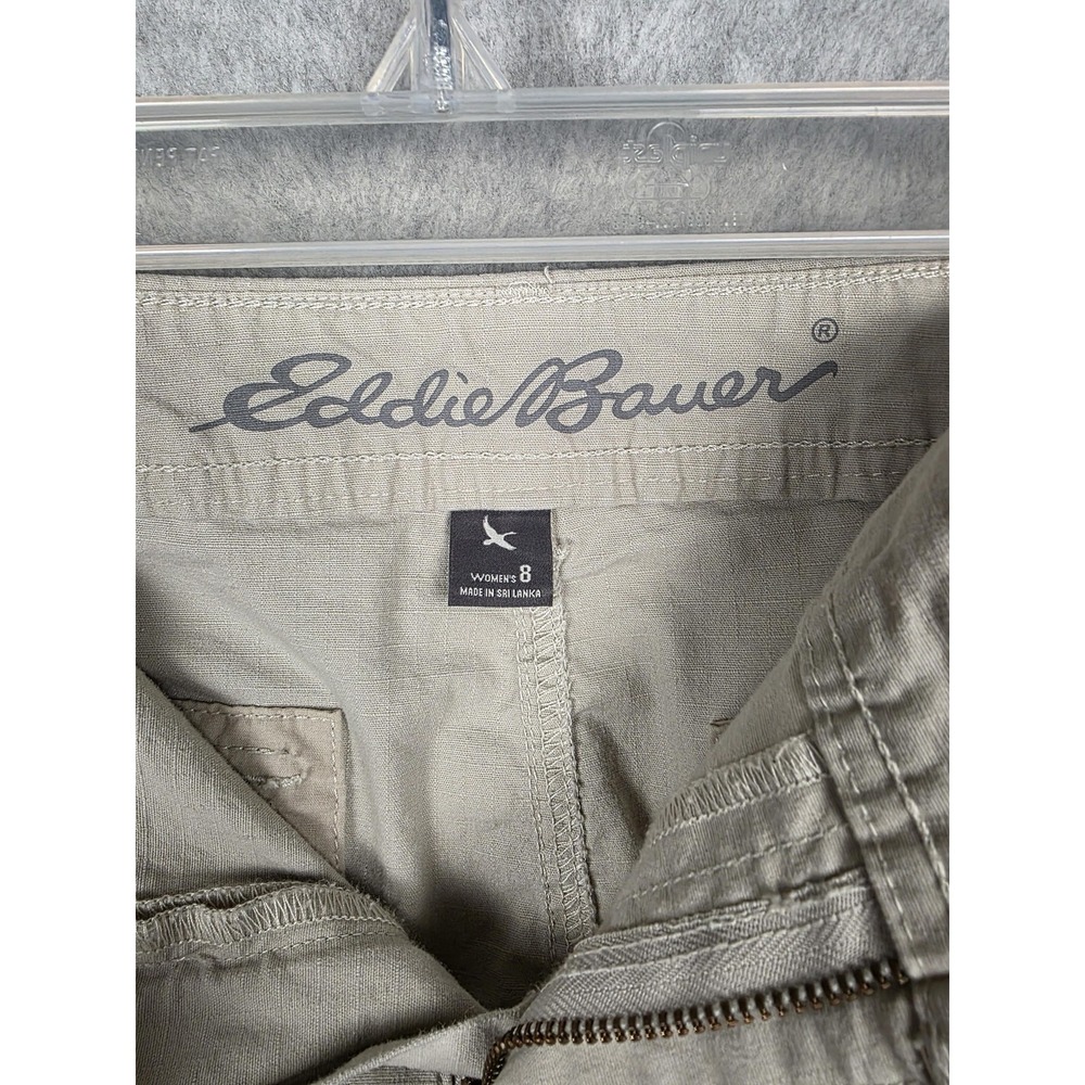 Eddie Bauer Pants Womens 8 Khaki Chino Straight Leg Stretch Ripstop Hiking - Picture 5 of 15